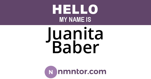 Juanita Baber
