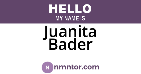 Juanita Bader