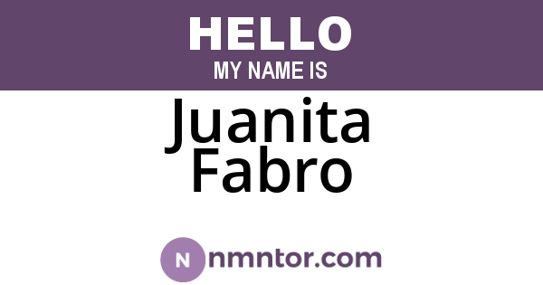 Juanita Fabro