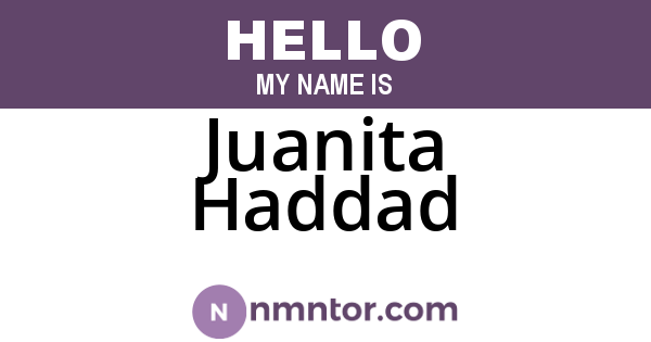 Juanita Haddad