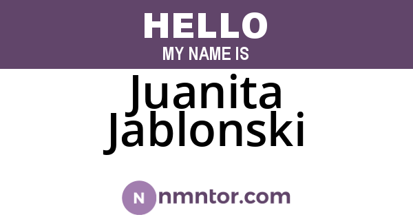 Juanita Jablonski