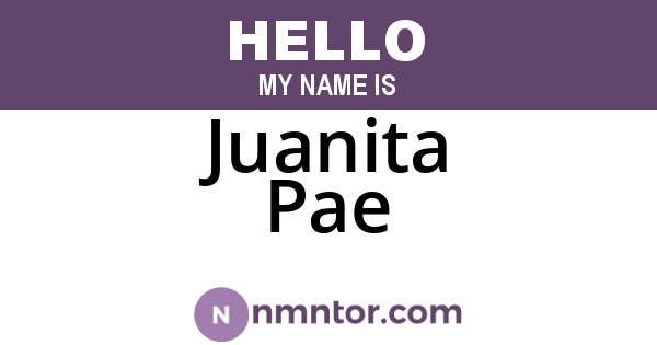 Juanita Pae