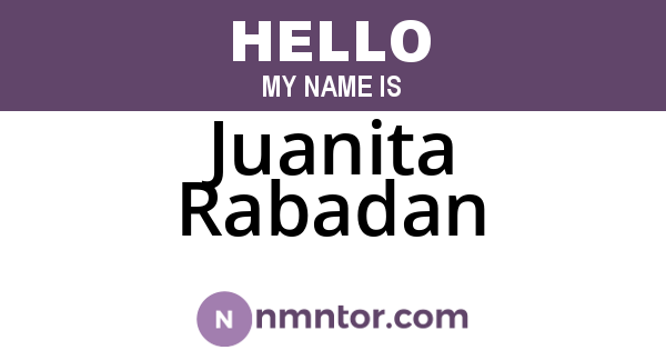 Juanita Rabadan