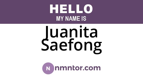 Juanita Saefong