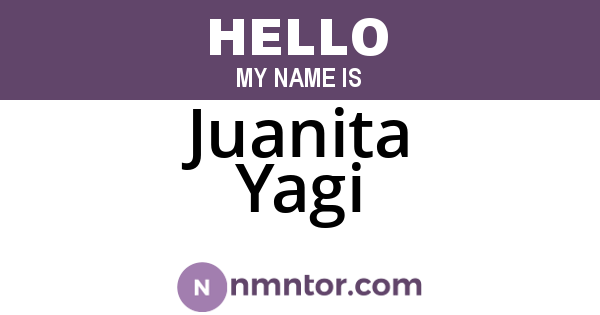 Juanita Yagi