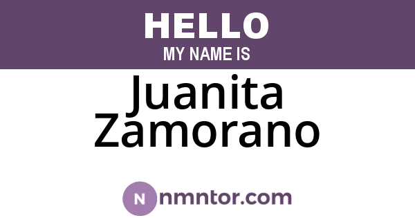 Juanita Zamorano