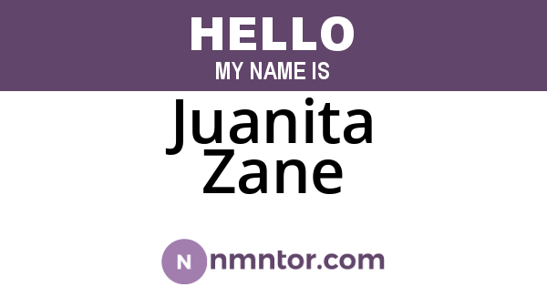 Juanita Zane