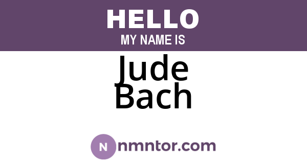 Jude Bach