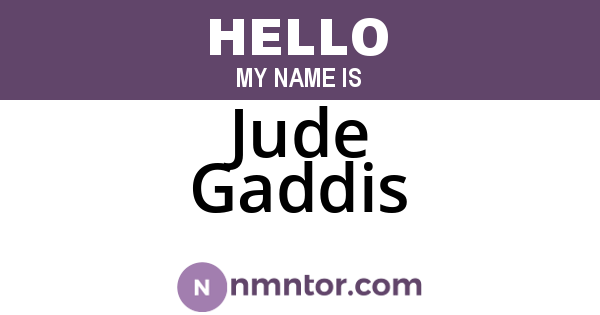 Jude Gaddis