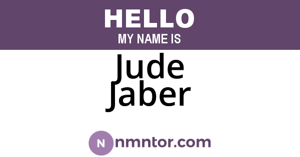 Jude Jaber