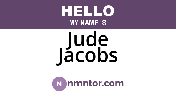 Jude Jacobs