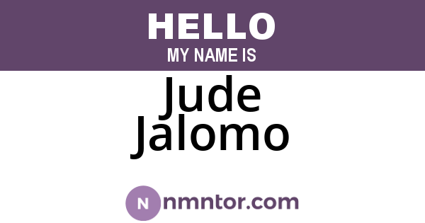 Jude Jalomo