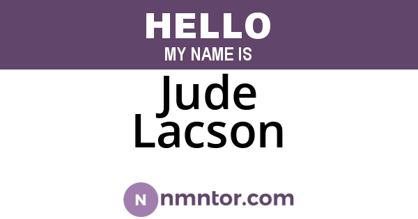 Jude Lacson