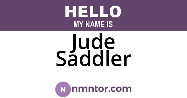Jude Saddler