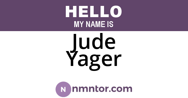 Jude Yager