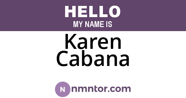 Karen Cabana