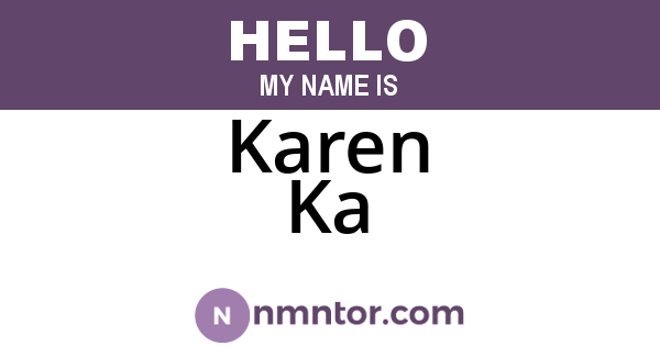Karen Ka