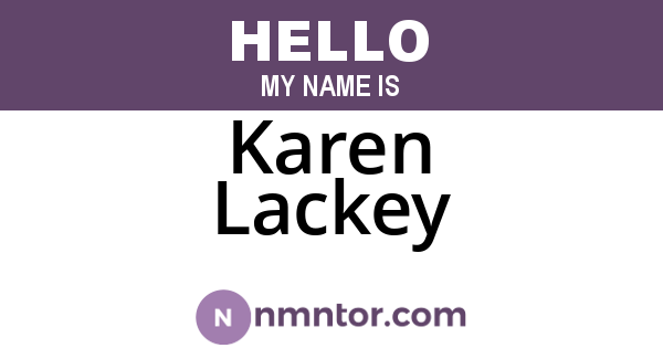 Karen Lackey