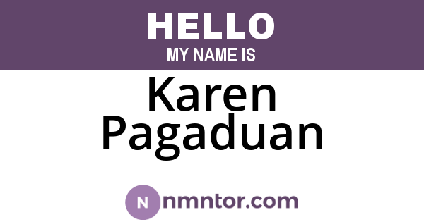 Karen Pagaduan