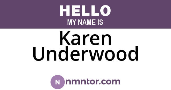 Karen Underwood