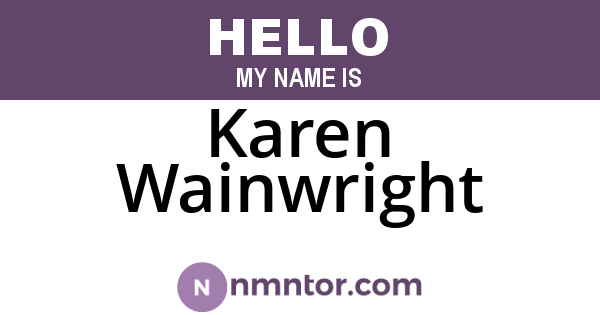 Karen Wainwright