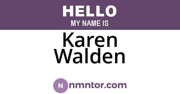 Karen Walden