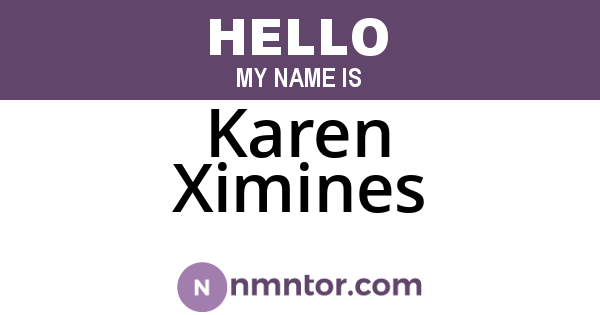 Karen Ximines