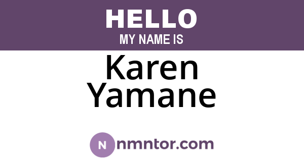 Karen Yamane