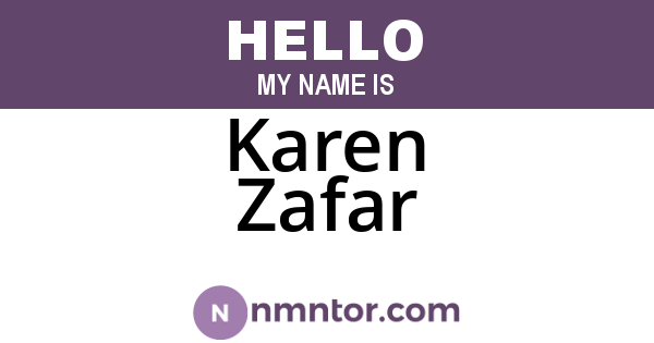 Karen Zafar