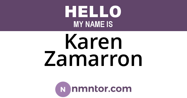 Karen Zamarron