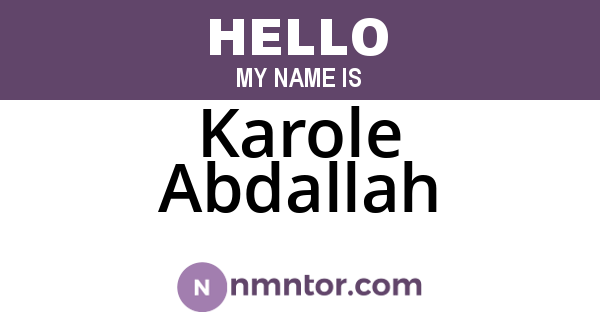 Karole Abdallah