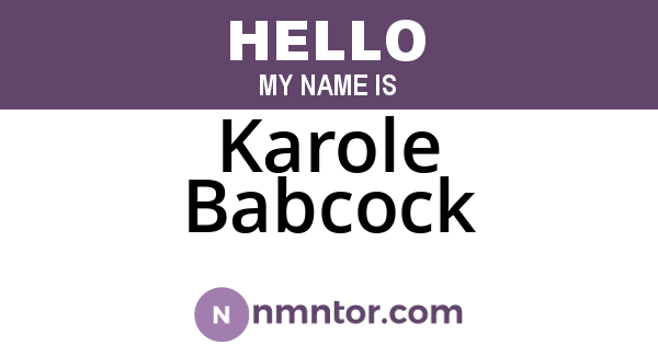 Karole Babcock