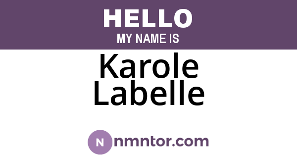Karole Labelle