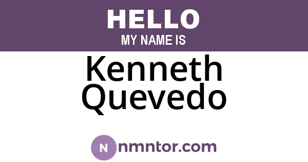 Kenneth Quevedo