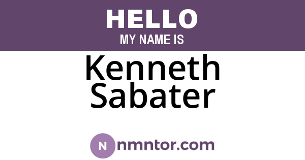 Kenneth Sabater