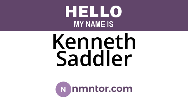 Kenneth Saddler