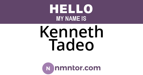 Kenneth Tadeo