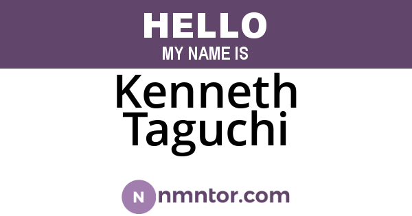 Kenneth Taguchi