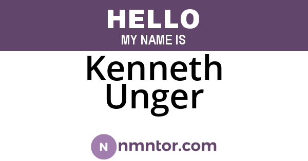 Kenneth Unger