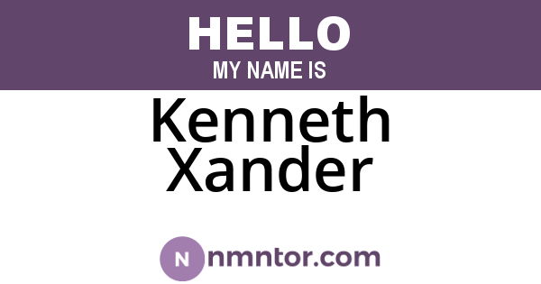 Kenneth Xander