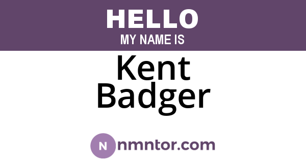 Kent Badger