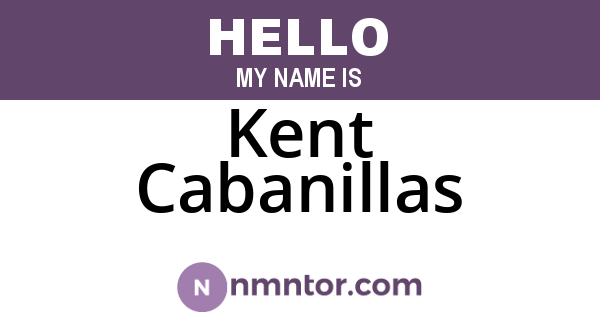 Kent Cabanillas