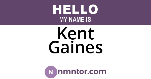 Kent Gaines