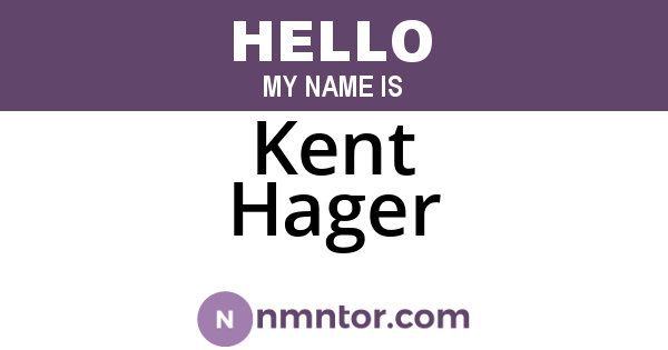 Kent Hager