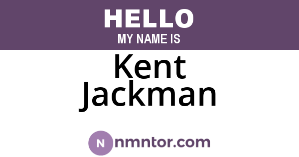 Kent Jackman