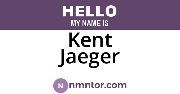 Kent Jaeger