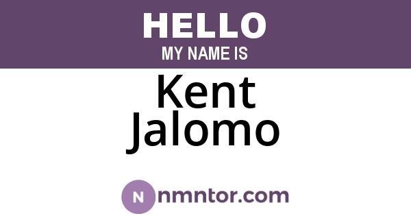 Kent Jalomo