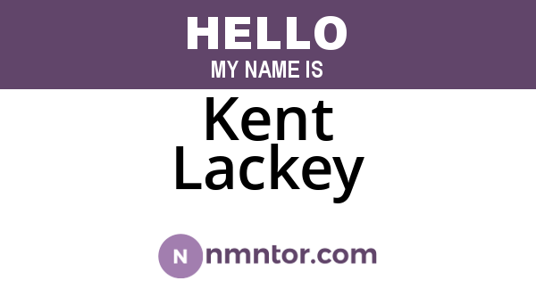 Kent Lackey