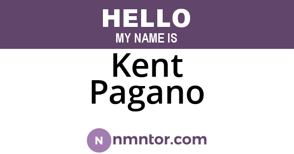Kent Pagano