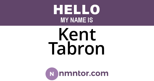 Kent Tabron
